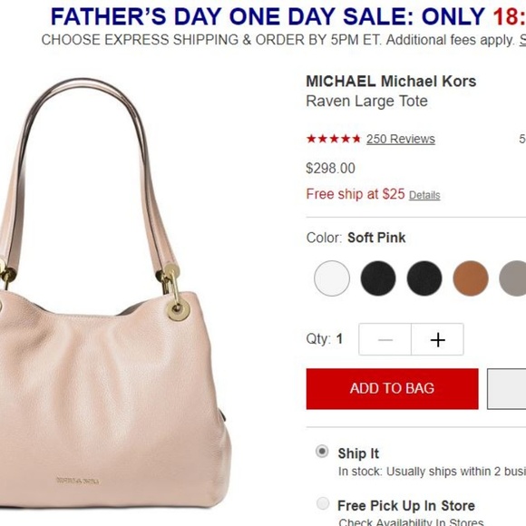 SALE!!New! MICHAEL Michael Kors Raven Large Tote - Picture 5 of 8